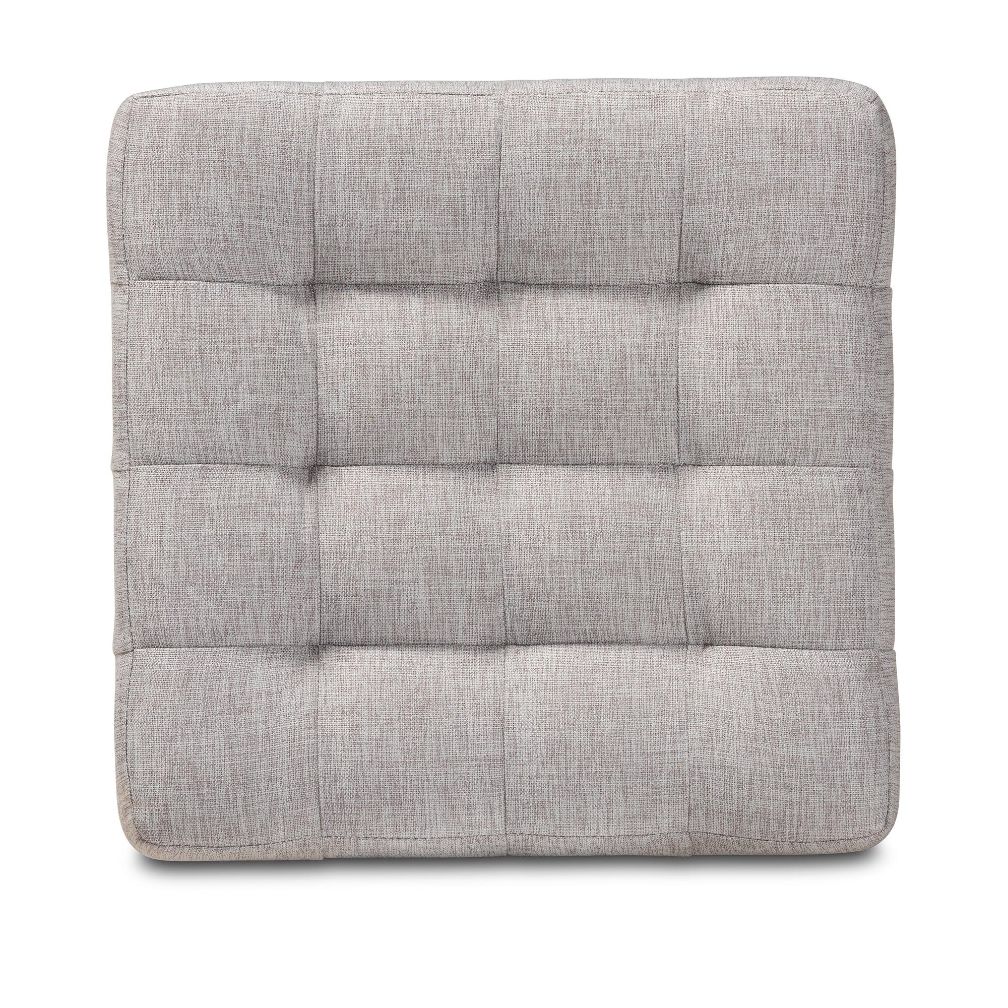 Elladio Modern and Contemporary ish Fabric Upholstered Tufted Cube Ottoman Set of 2