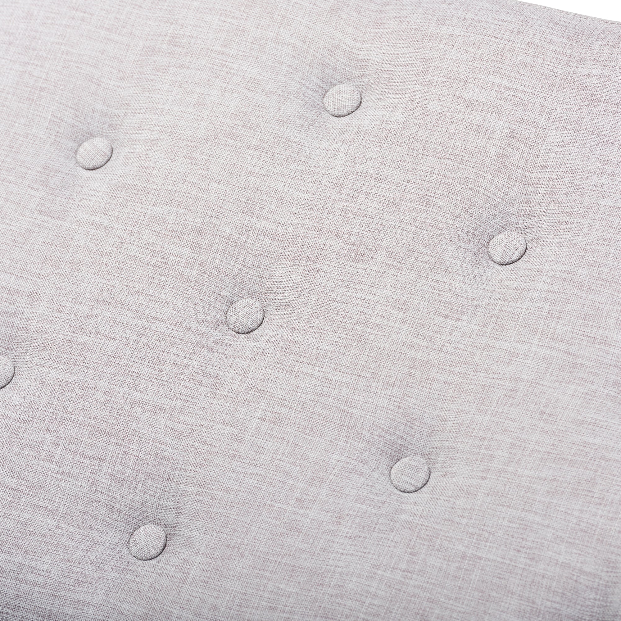 Linus Mid-Century Modern Fabric Upholstered and Button Tufted Wood Bench