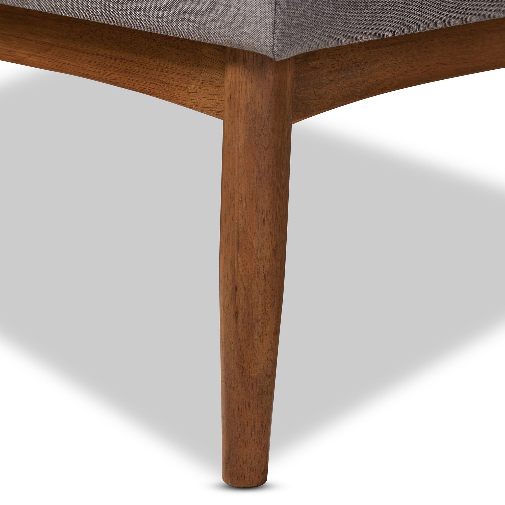 Arvid Mid-Century Modern Fabric Upholstered 5-Piece Wood Dining Nook Set