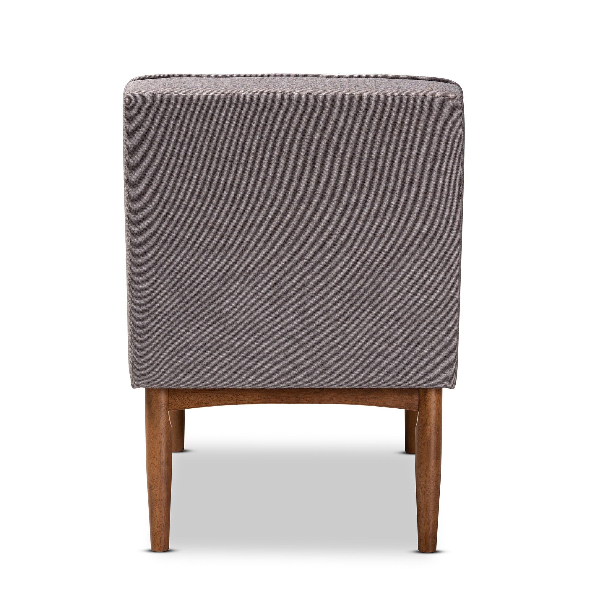 Arvid Mid-Century Modern Fabric Upholstered Wood Dining Chair