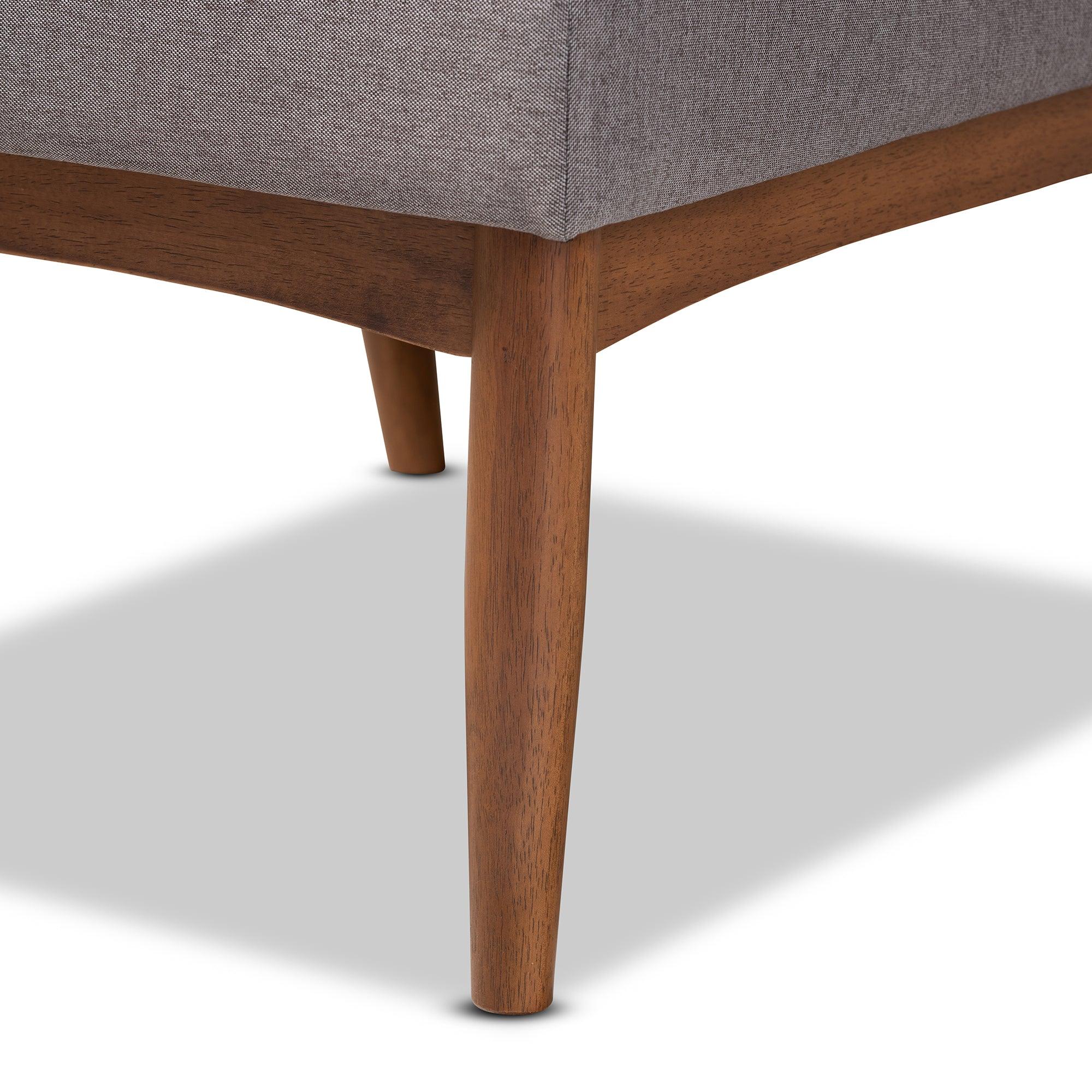 Arvid Mid-Century Modern Fabric Upholstered Wood Dining Chair