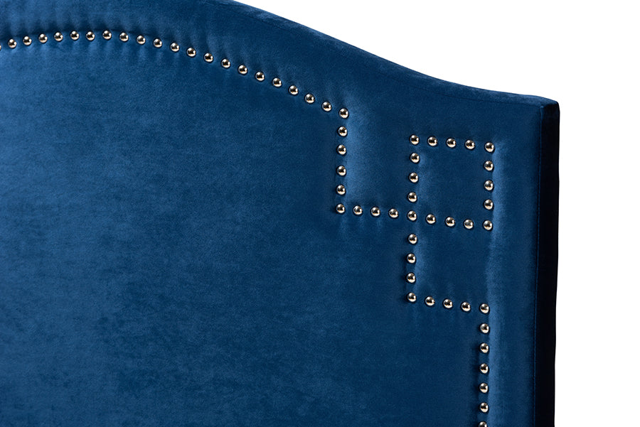 Aubrey Modern and Contemporary Velvet Fabric Upholstered Headboard