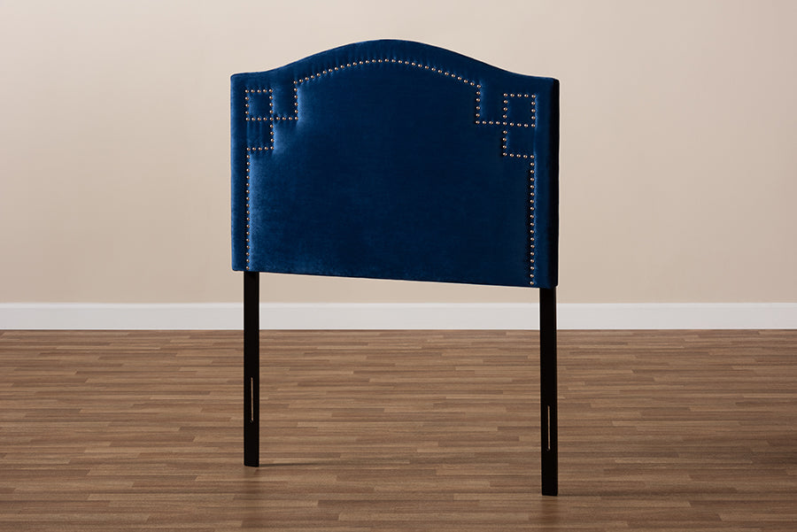Aubrey Modern and Contemporary Velvet Fabric Upholstered Headboard