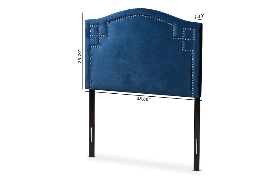 Aubrey Modern and Contemporary Velvet Fabric Upholstered Headboard