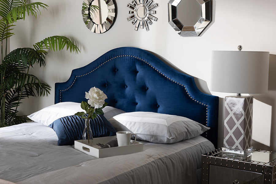 Cora Modern and Contemporary Velvet Fabric Upholstered Headboard