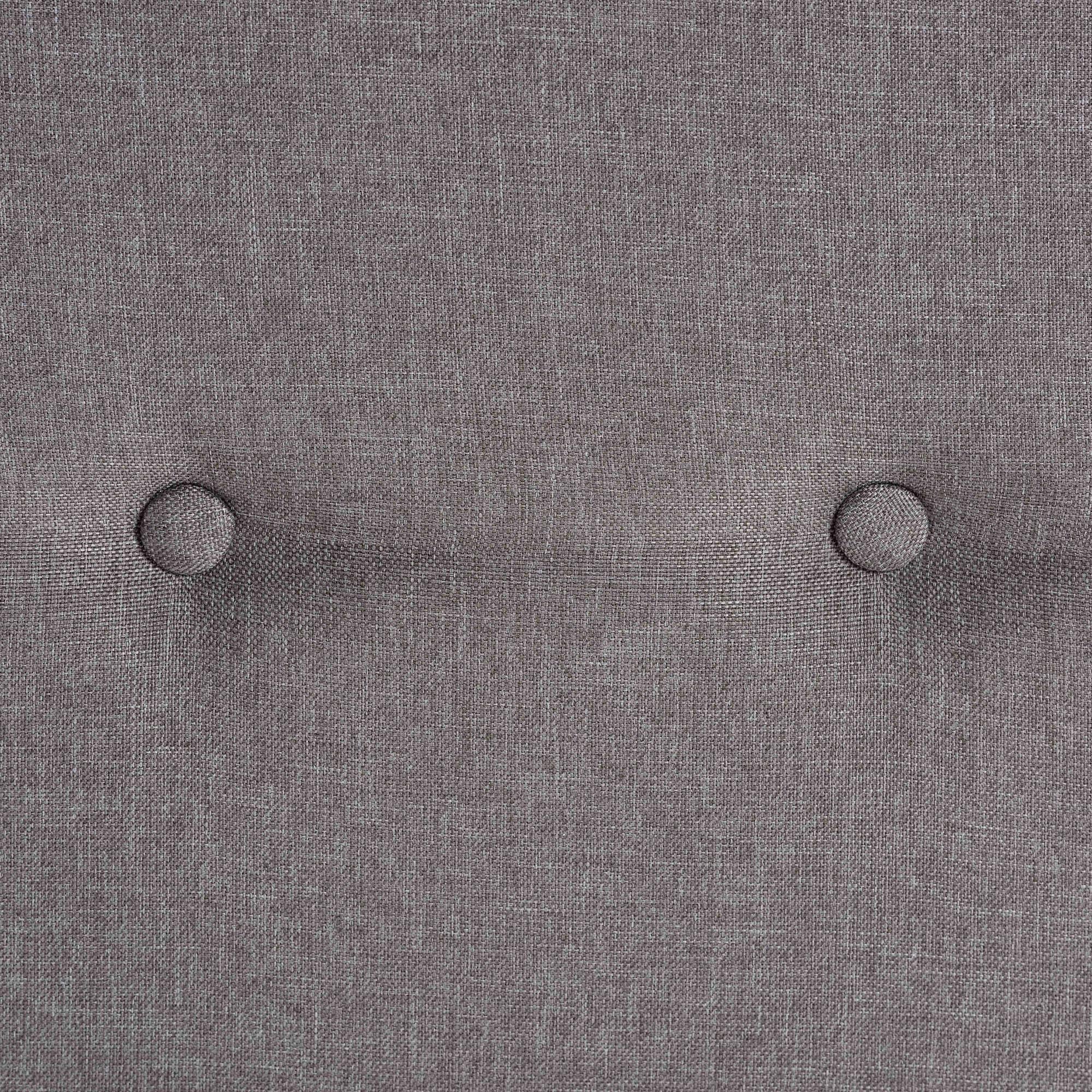 Flora II Mid-Century Modern Light Fabric Upholstered Medium Finished Wood Dining Bench