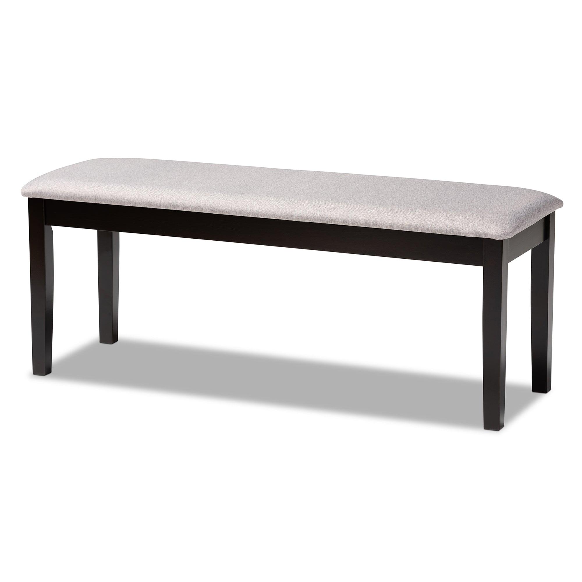 Bennett Modern and Contemporary Fabric Upholstered and Finished Wood 6-Piece Dining Set