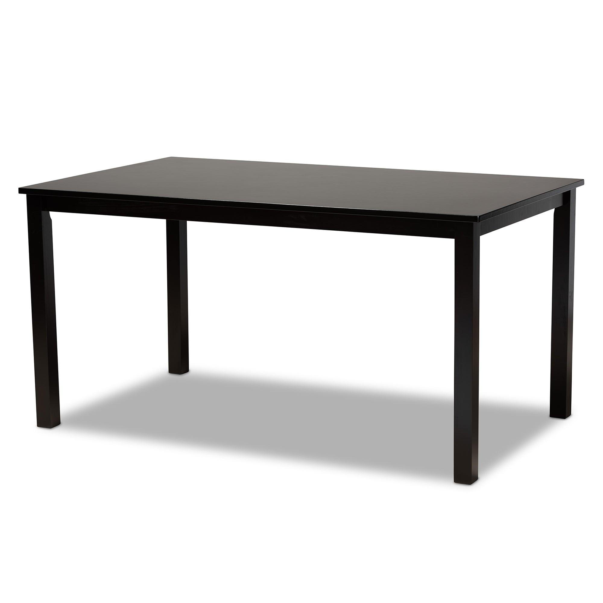 Bennett Modern and Contemporary Fabric Upholstered and Finished Wood 6-Piece Dining Set