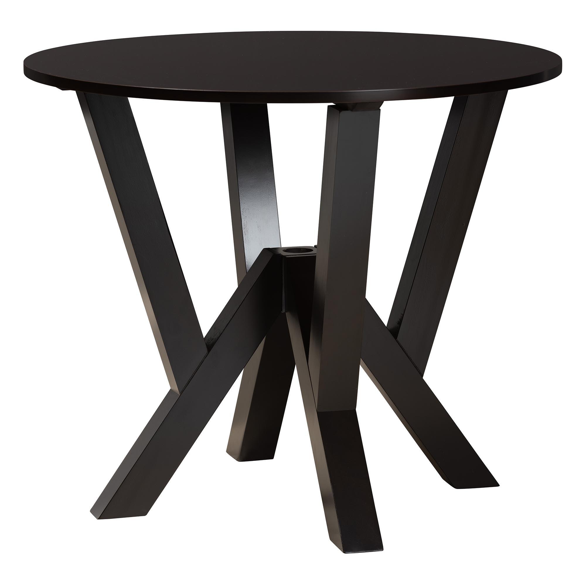Irene Modern Sand Fabric and Finished Wood 5-Piece Dining Set
