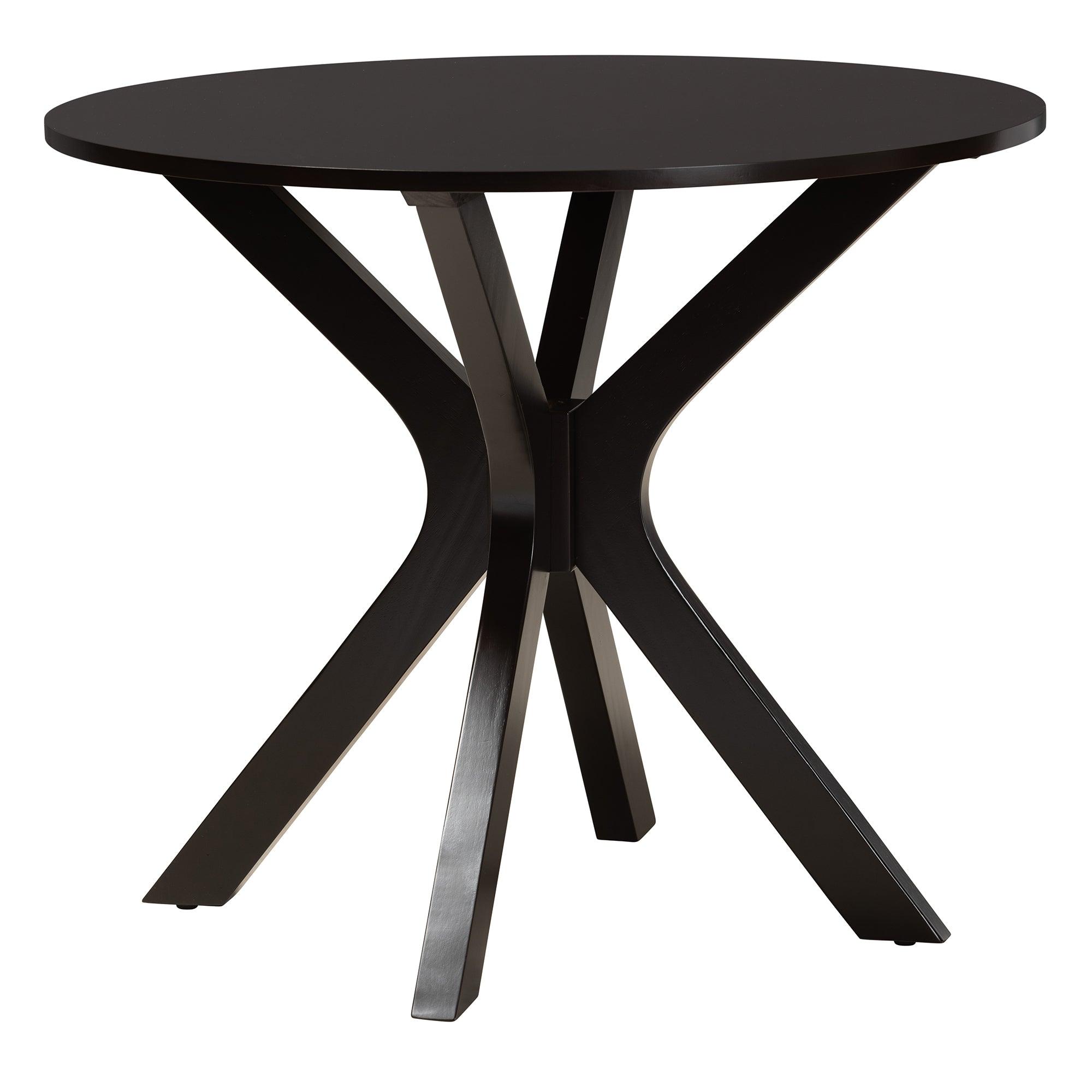 Maya Modern Fabric and Espresso Finished Wood 5-Piece Dining Set