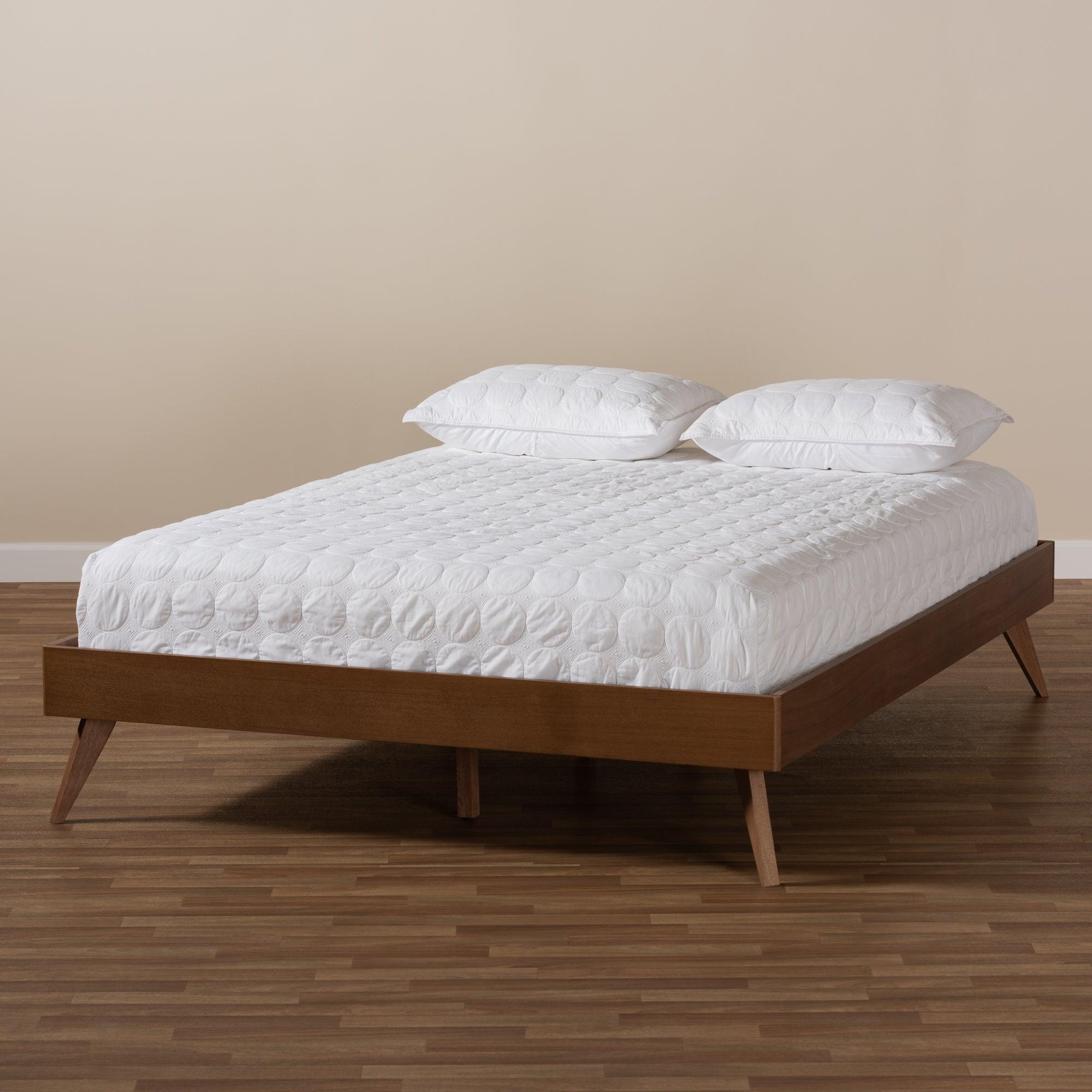 Lissette Mid-Century Modern Finished Wood Platform Bed Frame