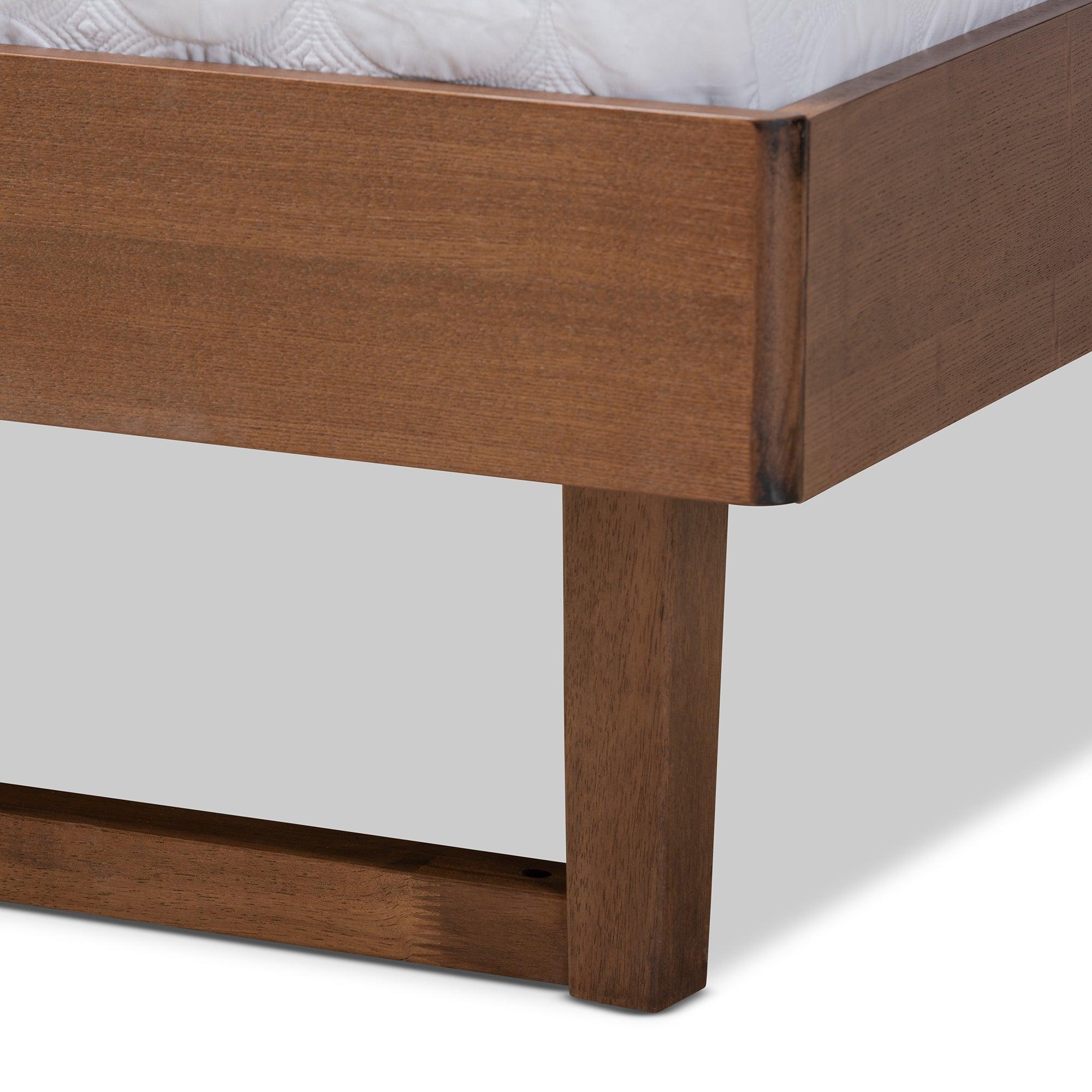 Viviana Modern and Contemporary Light Fabric Upholstered and Ash Finished Wood Platform Bed