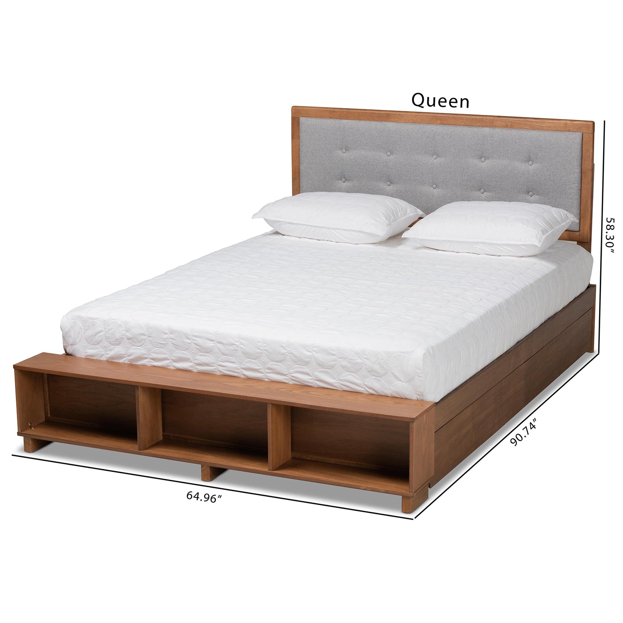 Cosma Modern Transitional Ash Finished Wood 4-Drawer Platform Storage Bed