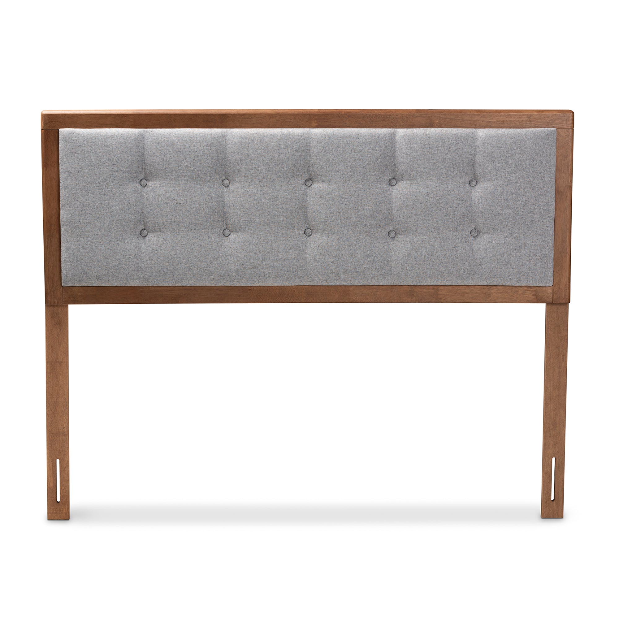 Sarine Mid-Century Modern Fabric Upholstered Finished Wood Headboard