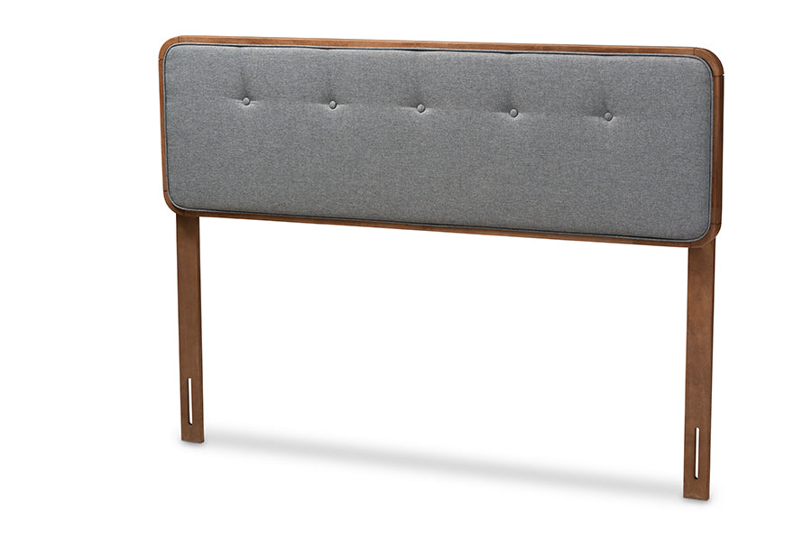 Palina Mid-Century Modern Fabric Upholstered Finished Wood Headboard