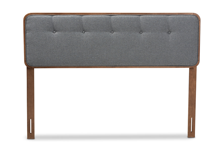 Palina Mid-Century Modern Fabric Upholstered Finished Wood Headboard