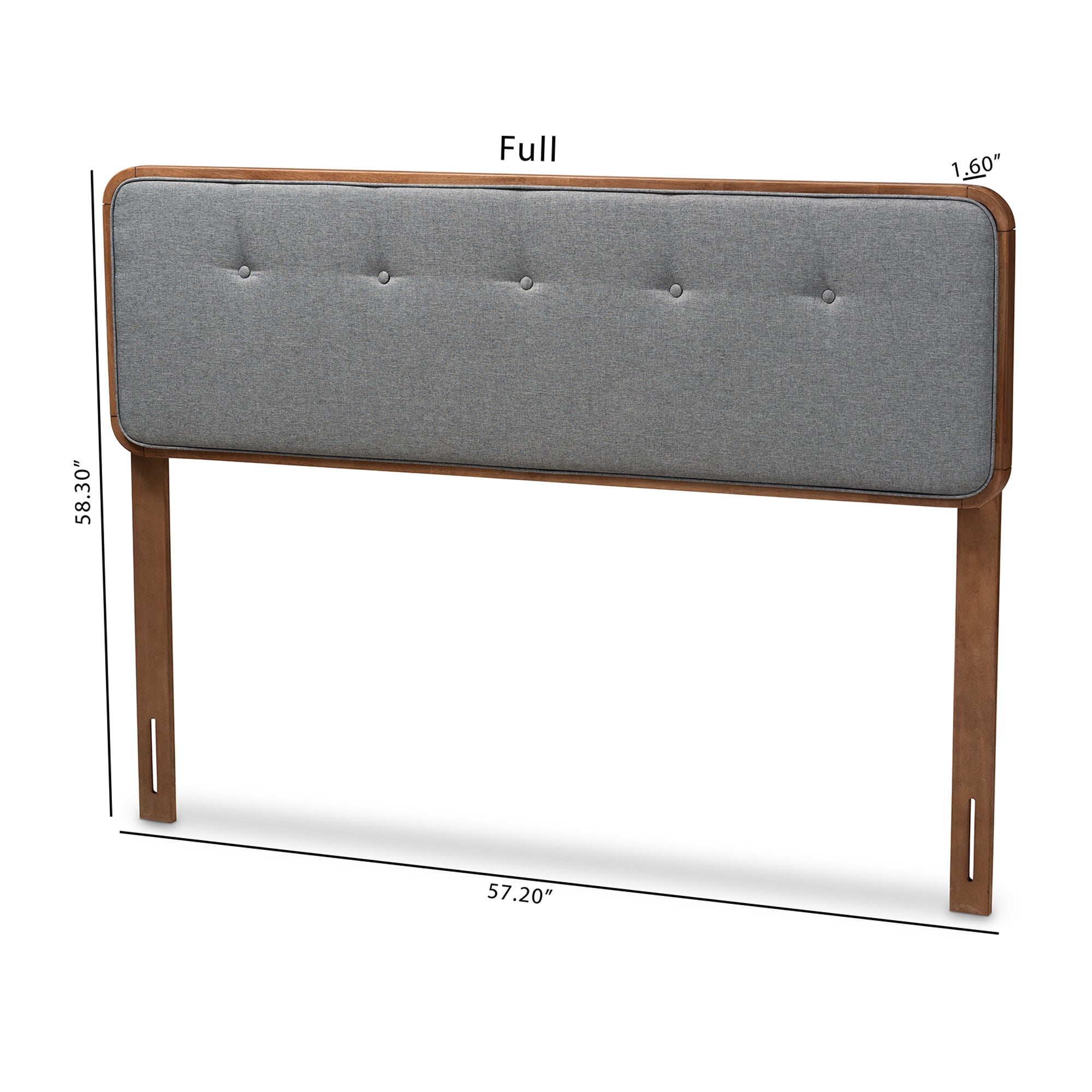Palina Mid-Century Modern Fabric Upholstered Finished Wood Headboard