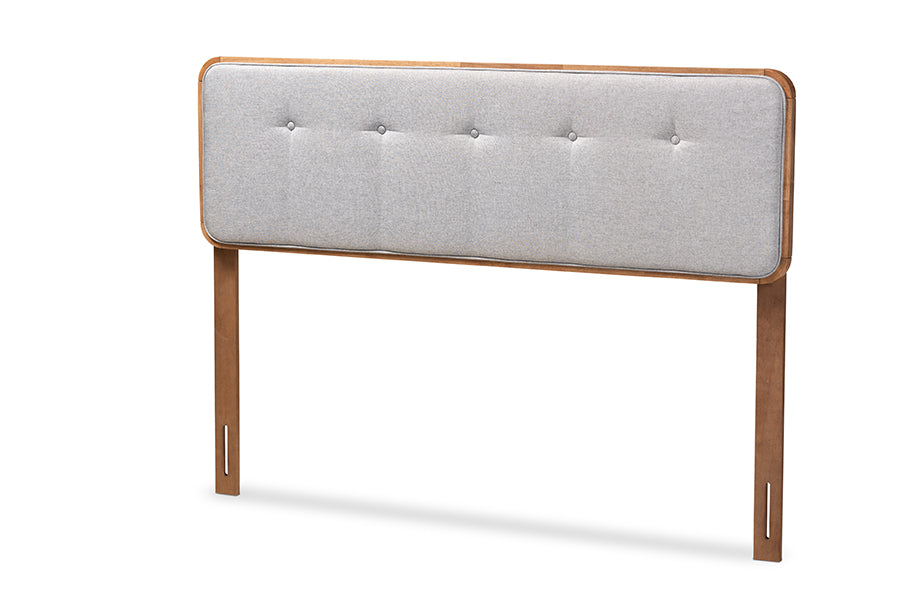 Palina Mid-Century Modern Fabric Upholstered Finished Wood Headboard