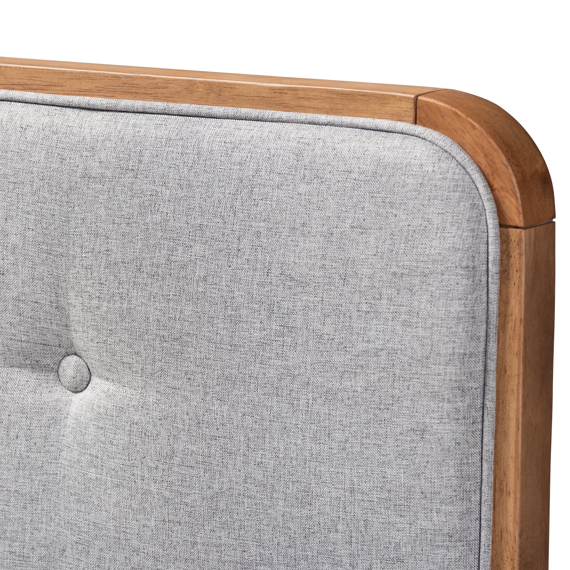 Palina Mid-Century Modern Fabric Upholstered Finished Wood Headboard