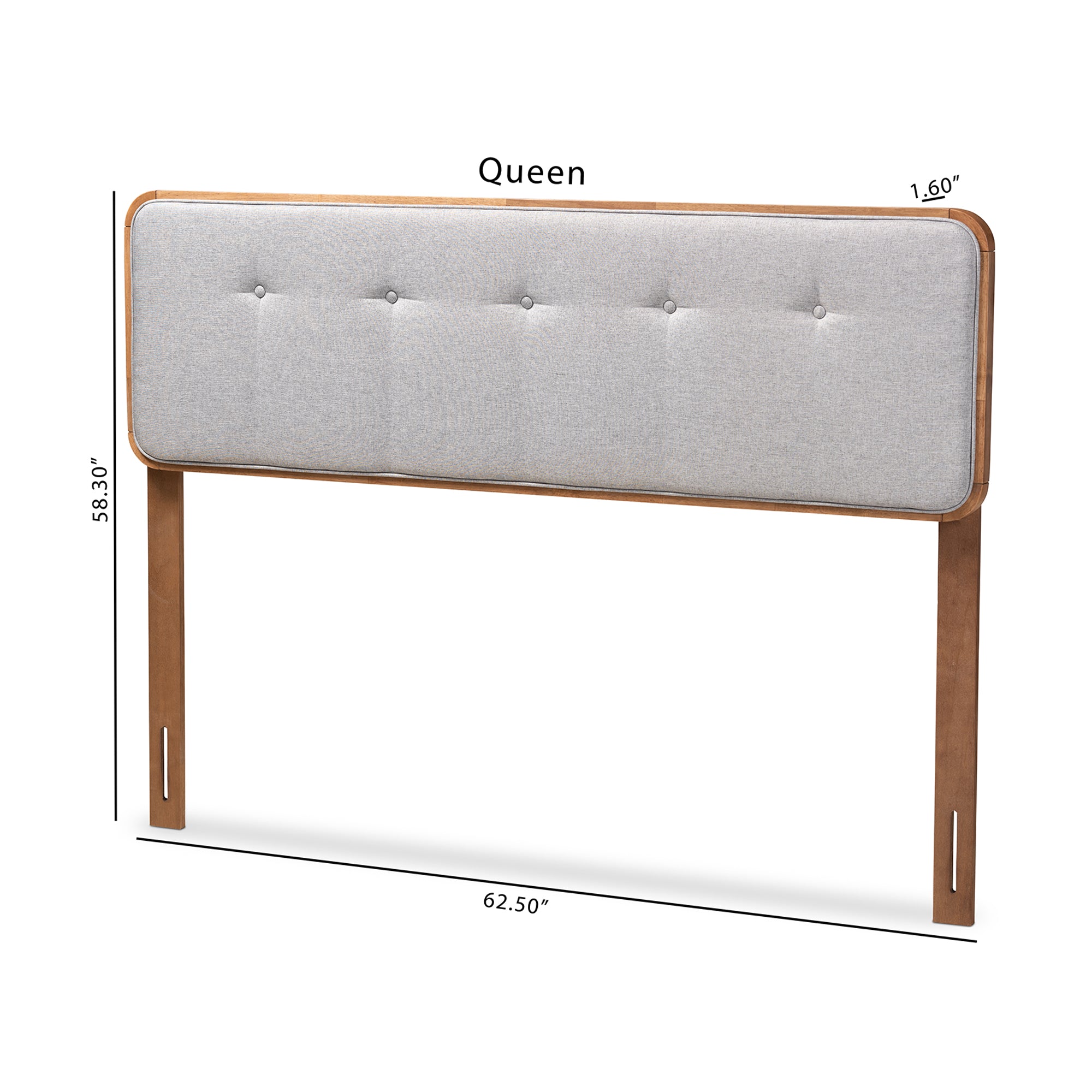 Palina Mid-Century Modern Fabric Upholstered Finished Wood Headboard