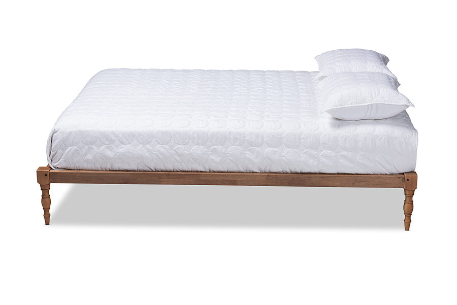 Iseline Modern and Contemporary Finished Wood Platform Bed