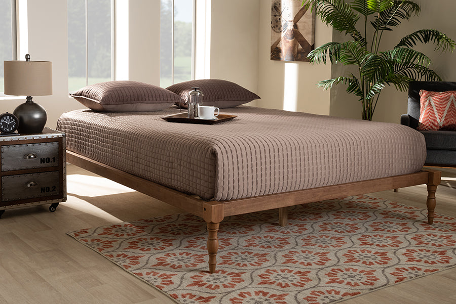 Iseline Modern and Contemporary Finished Wood Platform Bed