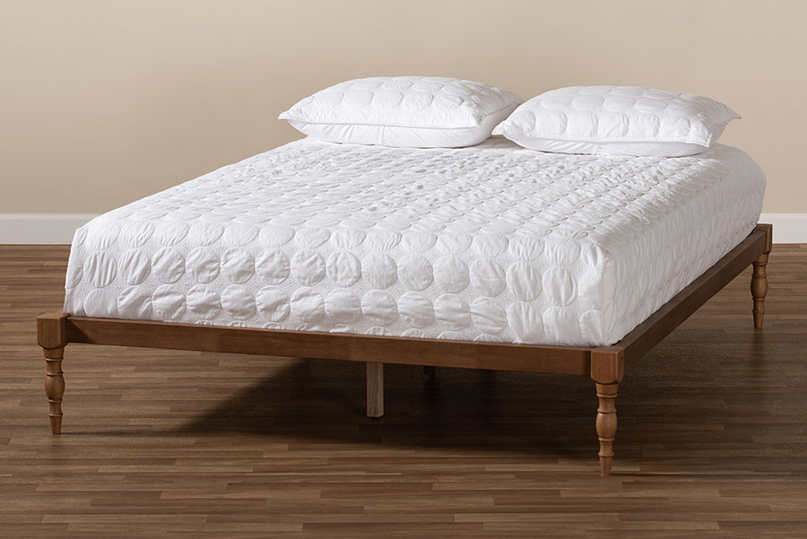 Iseline Modern and Contemporary Finished Wood Platform Bed