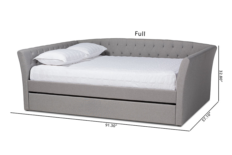 Delora Modern and Contemporary Fabric Upholstered Daybed