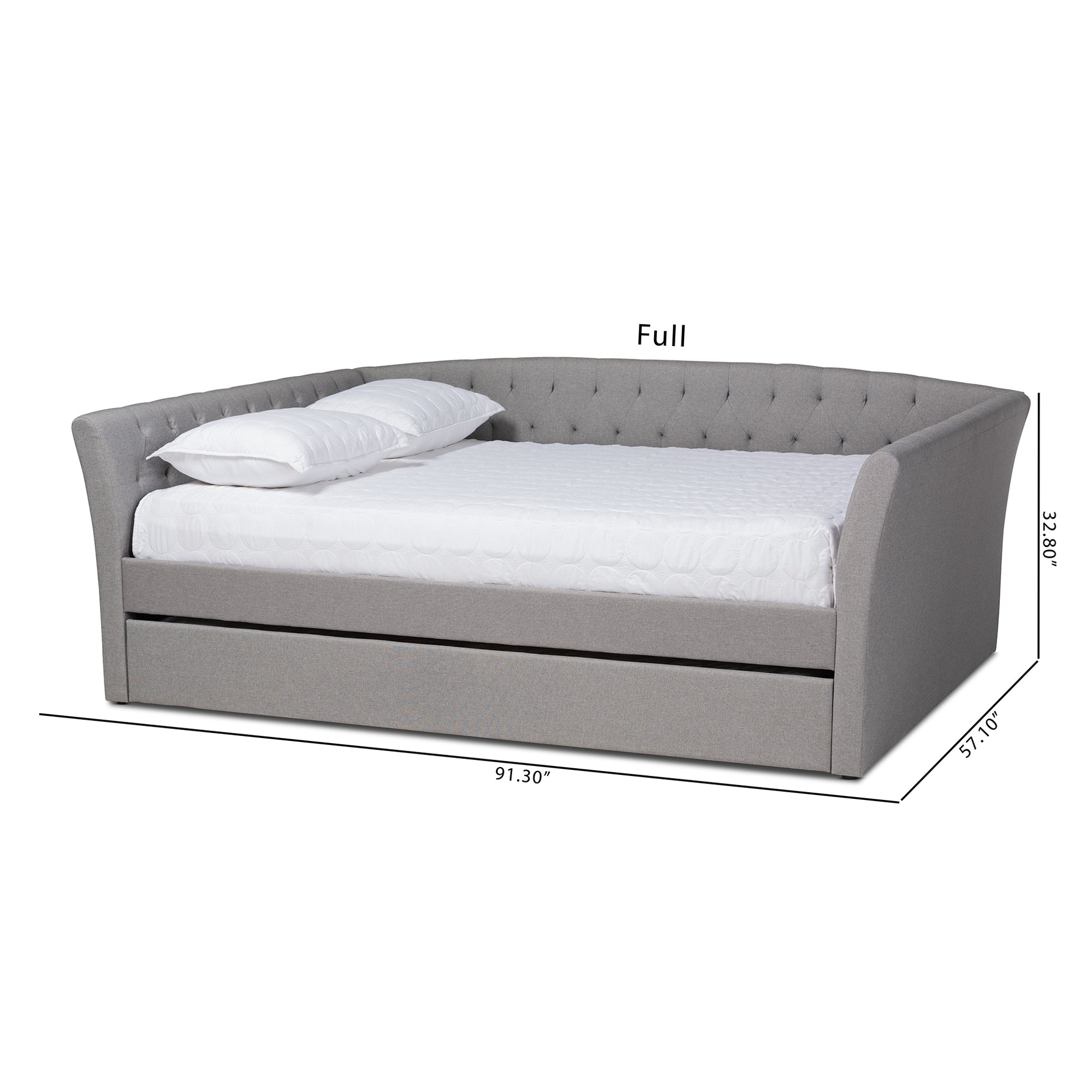 Delora Modern and Contemporary Fabric Upholstered Daybed