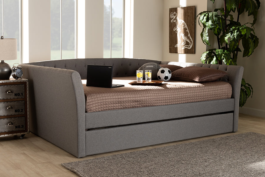 Delora Modern and Contemporary Fabric Upholstered Daybed