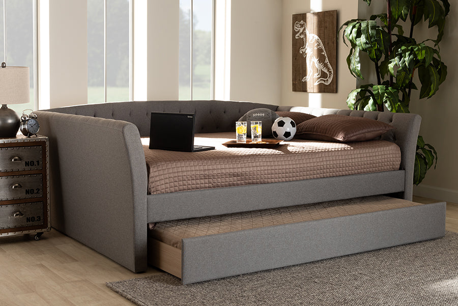 Delora Modern and Contemporary Fabric Upholstered Daybed