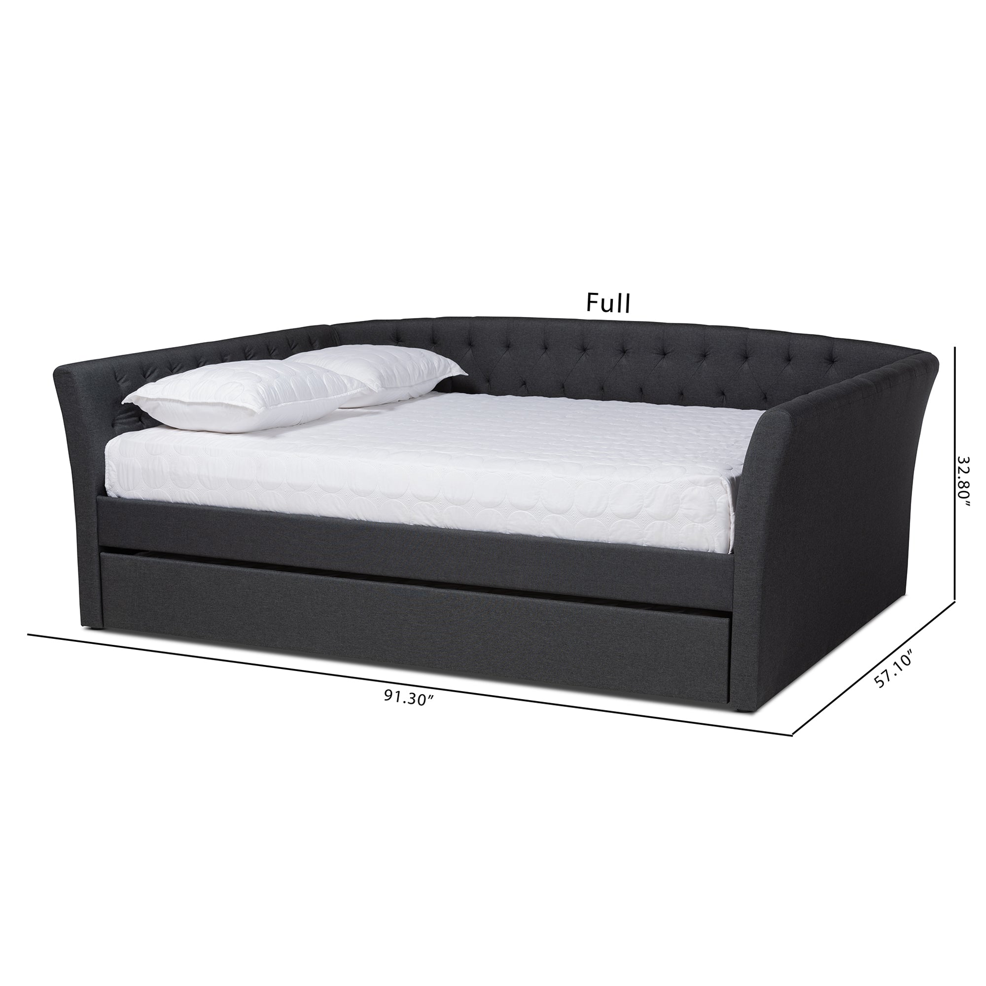 Delora Modern and Contemporary Fabric Upholstered Daybed