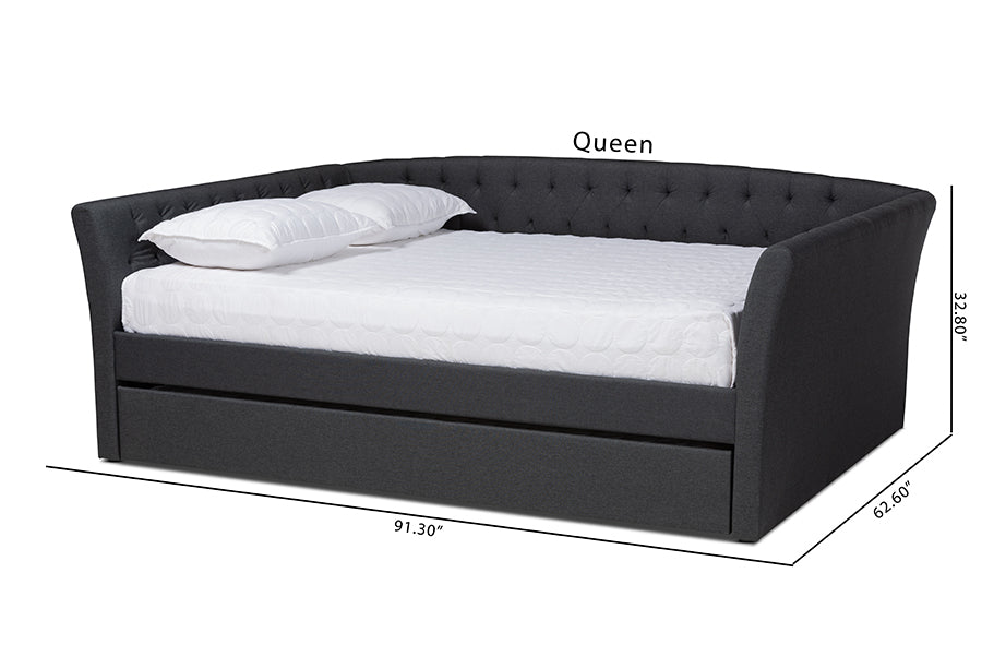 Delora Modern and Contemporary Fabric Upholstered Daybed