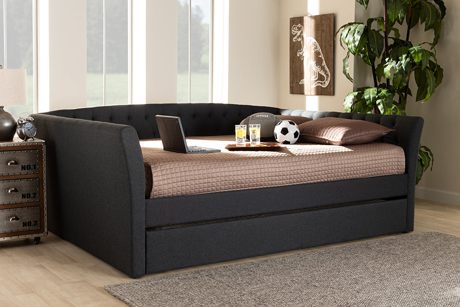 Delora Modern and Contemporary Fabric Upholstered Daybed