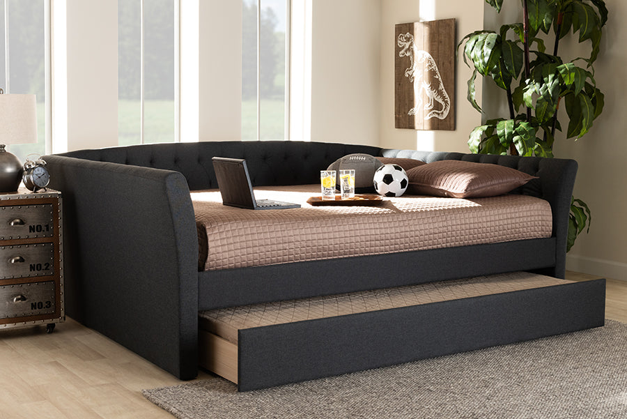 Delora Modern and Contemporary Fabric Upholstered Daybed