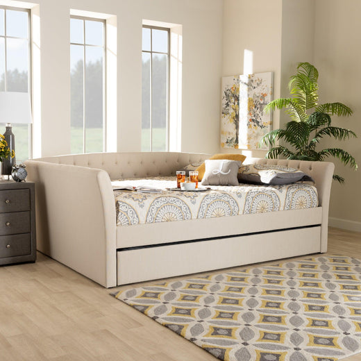 Delora Modern and Contemporary Fabric Upholstered Daybed