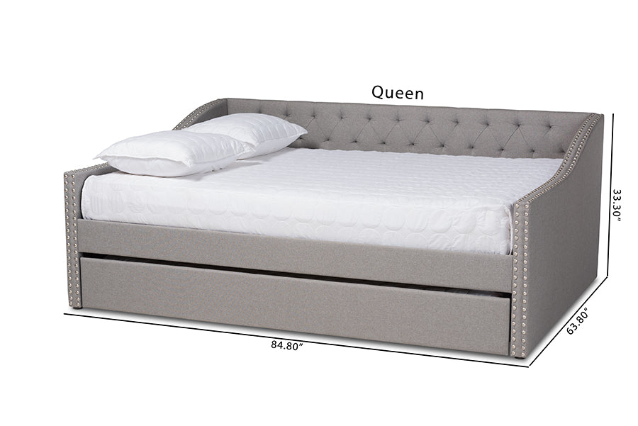 Haylie Modern and Contemporary Fabric Upholstered Daybed