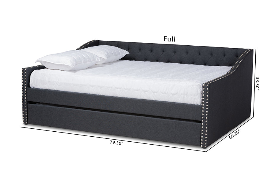 Haylie Modern and Contemporary Fabric Upholstered Daybed