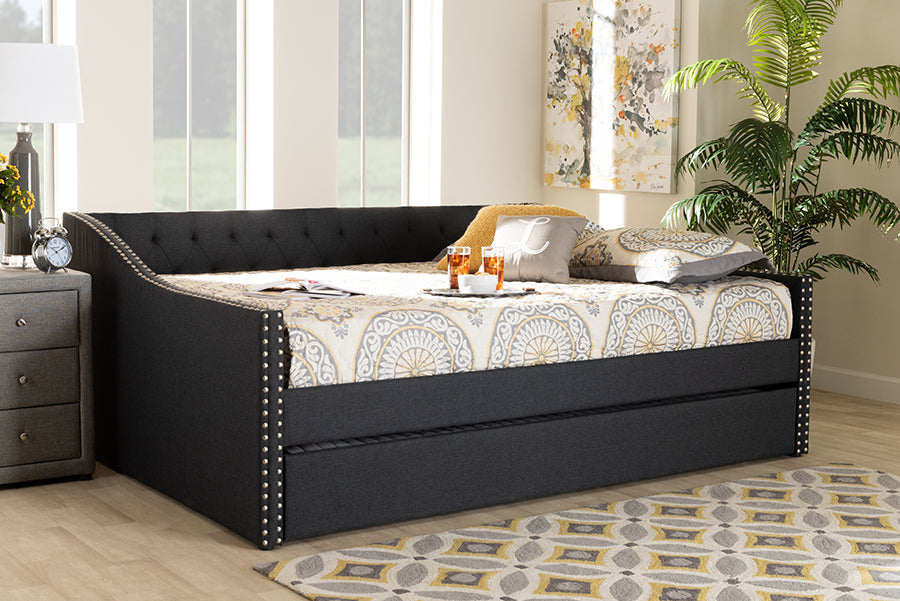 Haylie Modern and Contemporary Fabric Upholstered Daybed