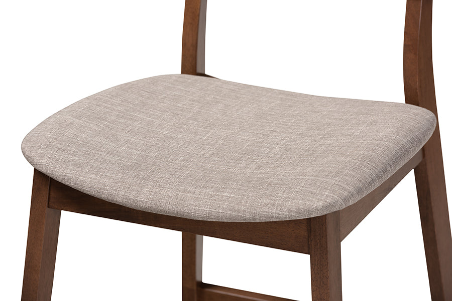 Larine Modern and Contemporary Fabric Upholstered Finished 2-Piece Wood Counter Stool Set