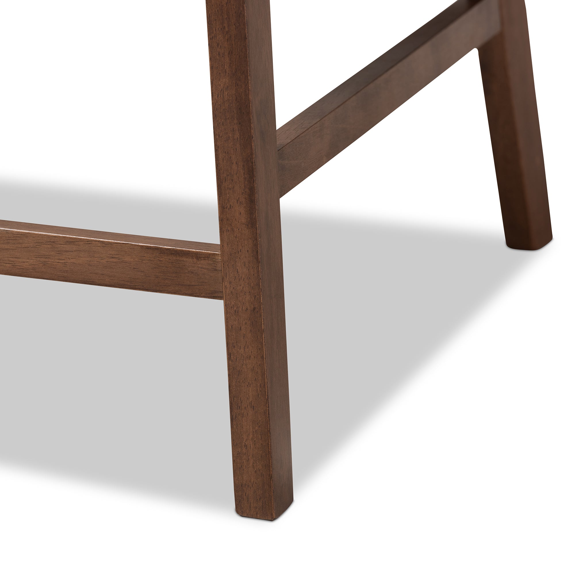 Larine Modern and Contemporary Fabric Upholstered Finished 2-Piece Wood Counter Stool Set