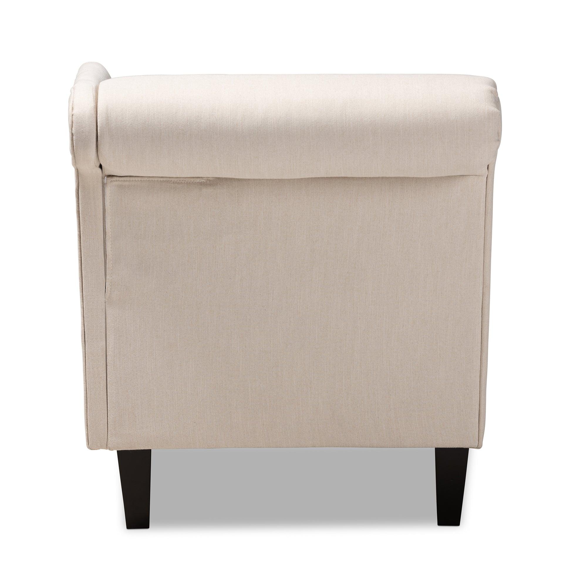 Florent Modern and Contemporary Fabric Upholstered Finished Chaise Lounge