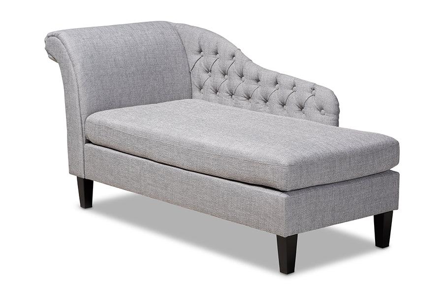Florent Modern and Contemporary Fabric Upholstered Finished Chaise Lounge