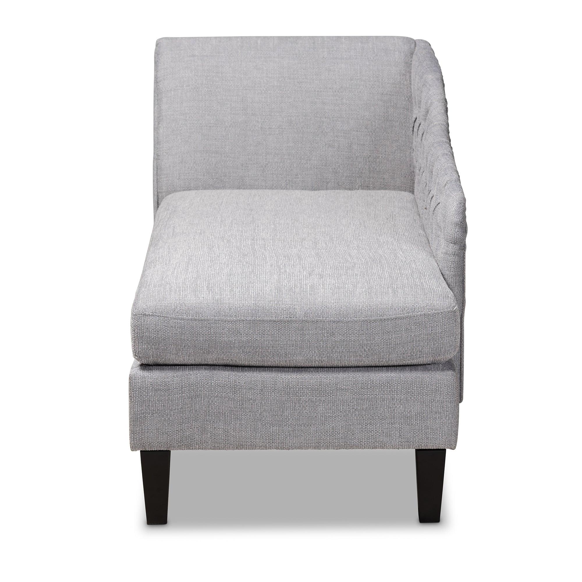 Florent Modern and Contemporary Fabric Upholstered Finished Chaise Lounge