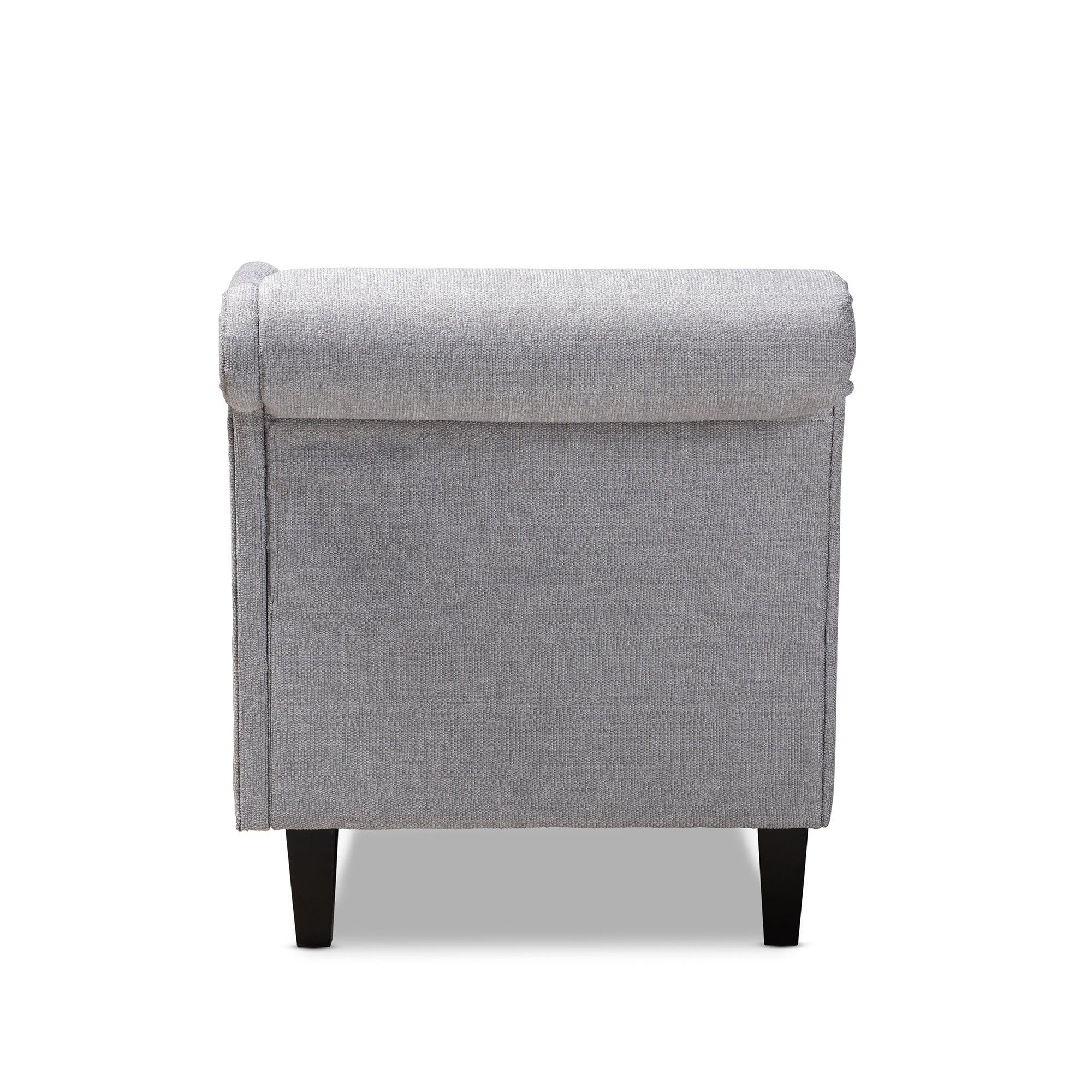 Florent Modern and Contemporary Fabric Upholstered Finished Chaise Lounge