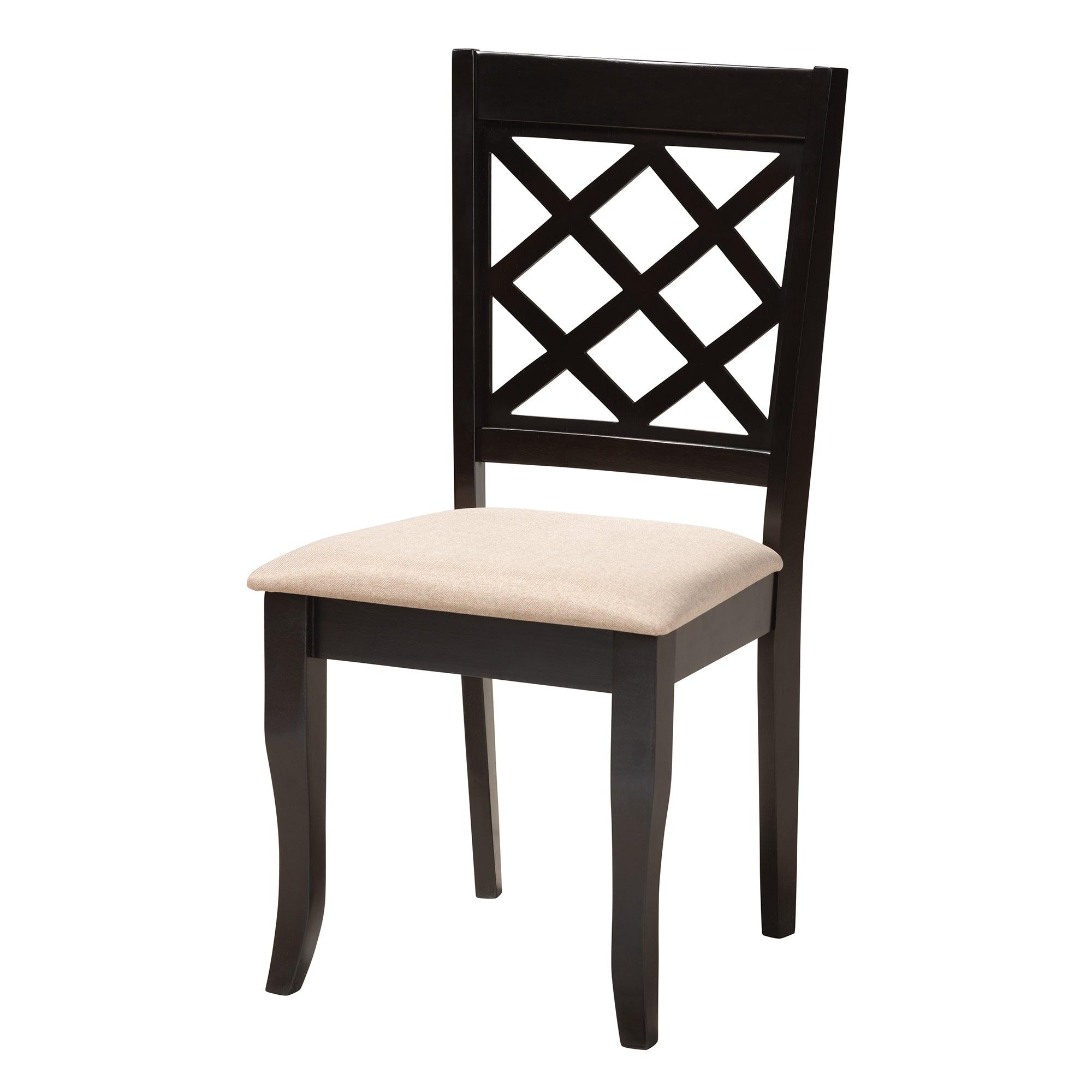 Lexi Modern Fabric and Finished Wood 5-Piece Dining Set