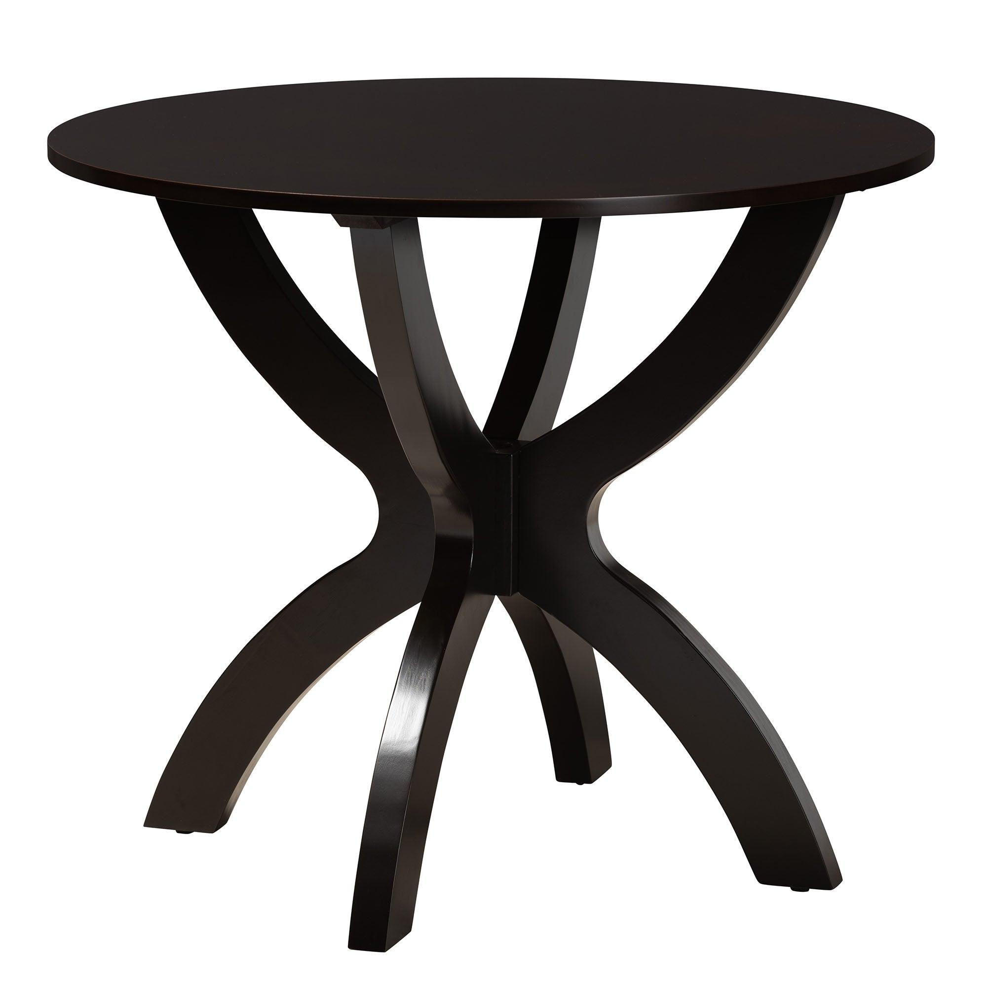 Velia Modern Sand Fabric and Finished Wood 5-Piece Dining Set