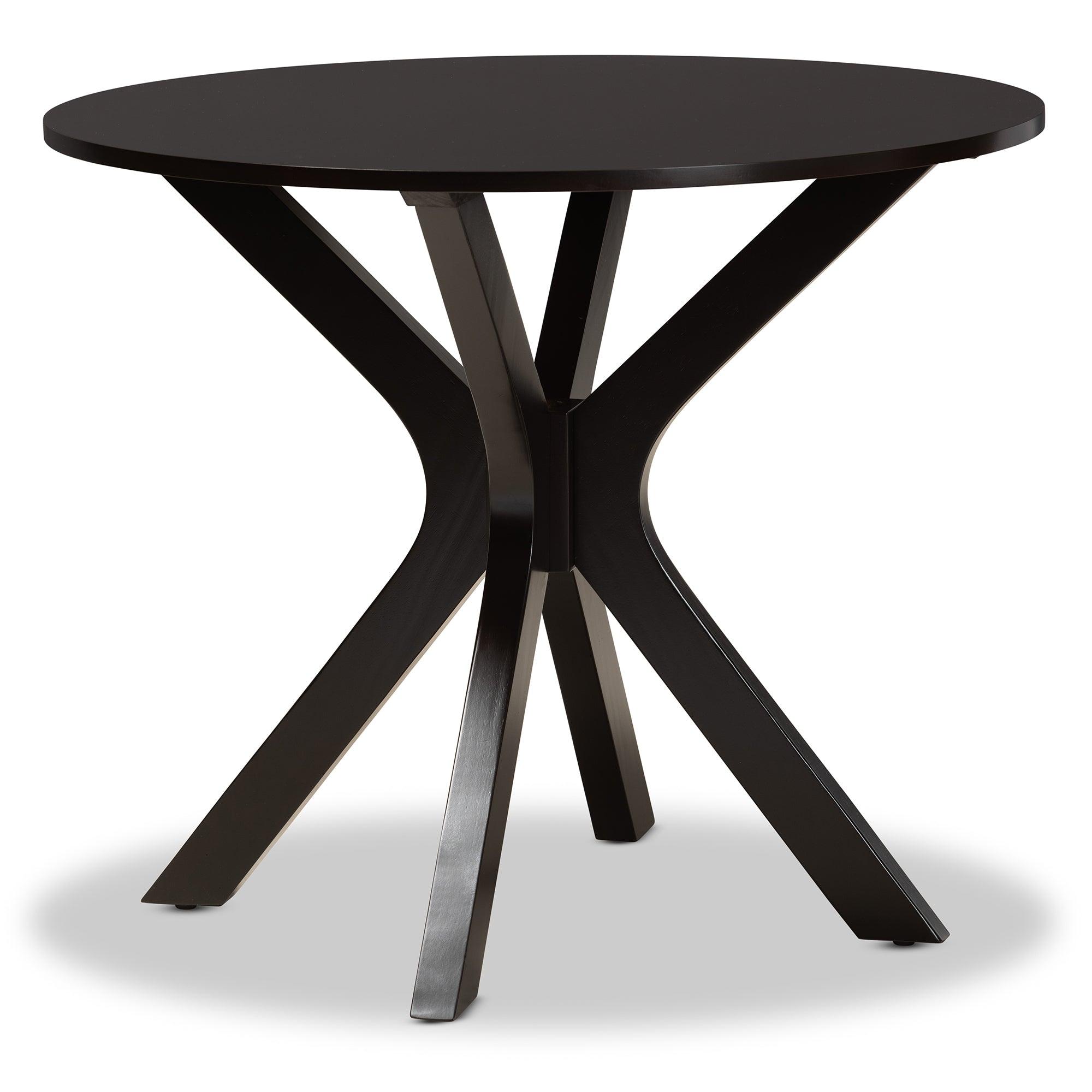 Callie Modern and Contemporary Fabric Upholstered and Finished Wood 5-Piece Dining Set