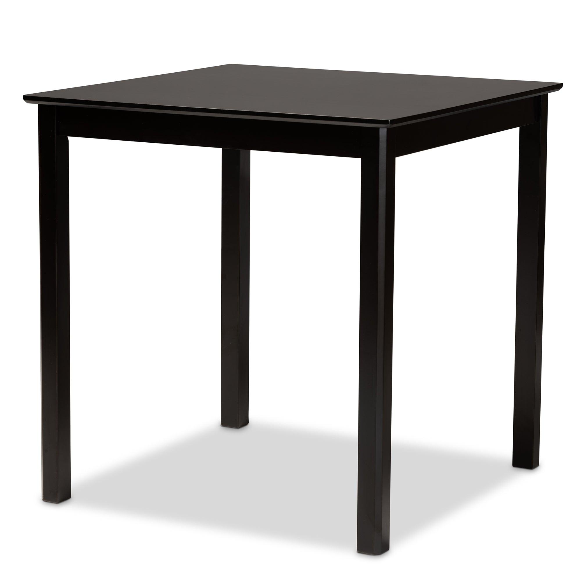 Verina Modern and Contemporary Sand Fabric Upholstered Espresso Finished 5-Piece Wood Pub Set