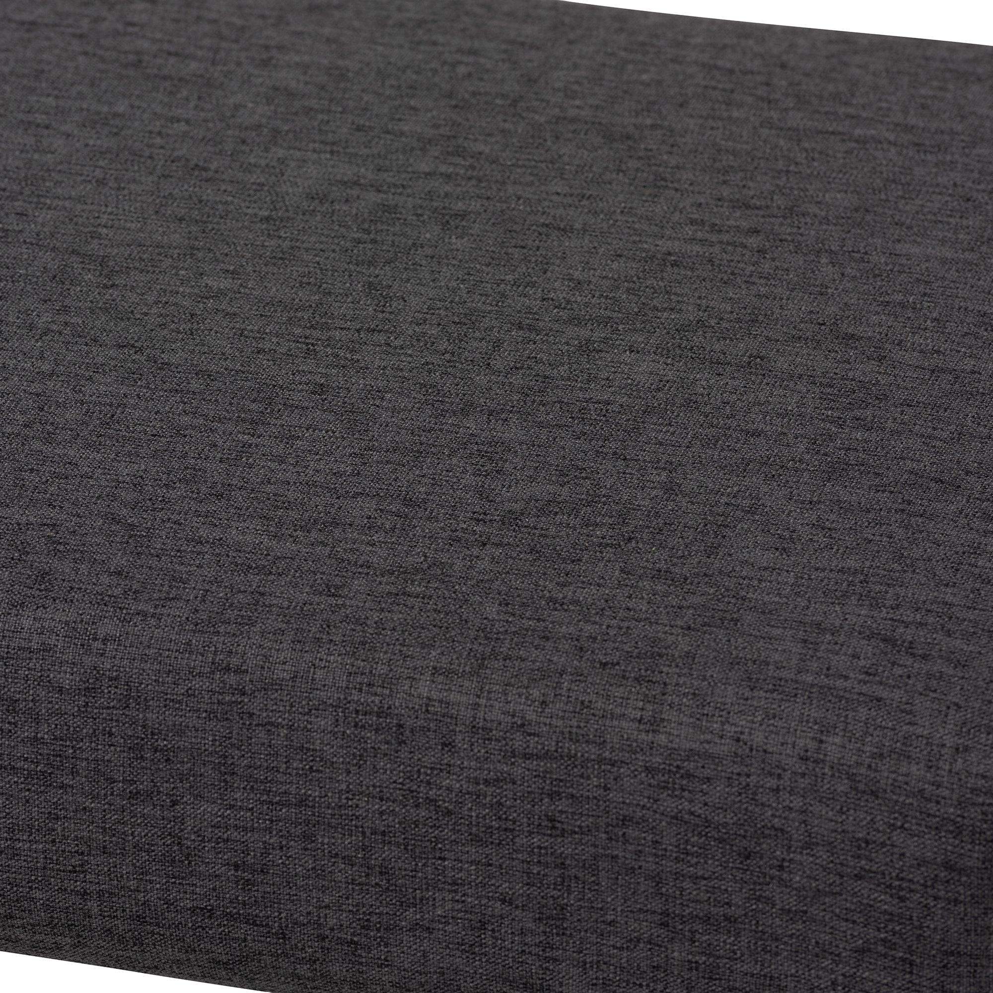 Rika Mid-Century Modern Dark Fabric Upholstered Finished Boomerang Bench